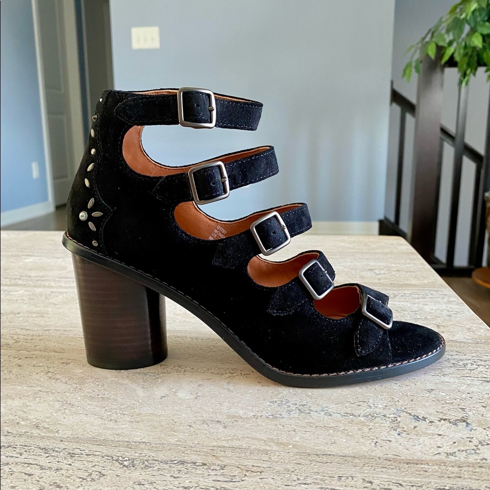 Coach Suede Buckle Booties Style No. G1787